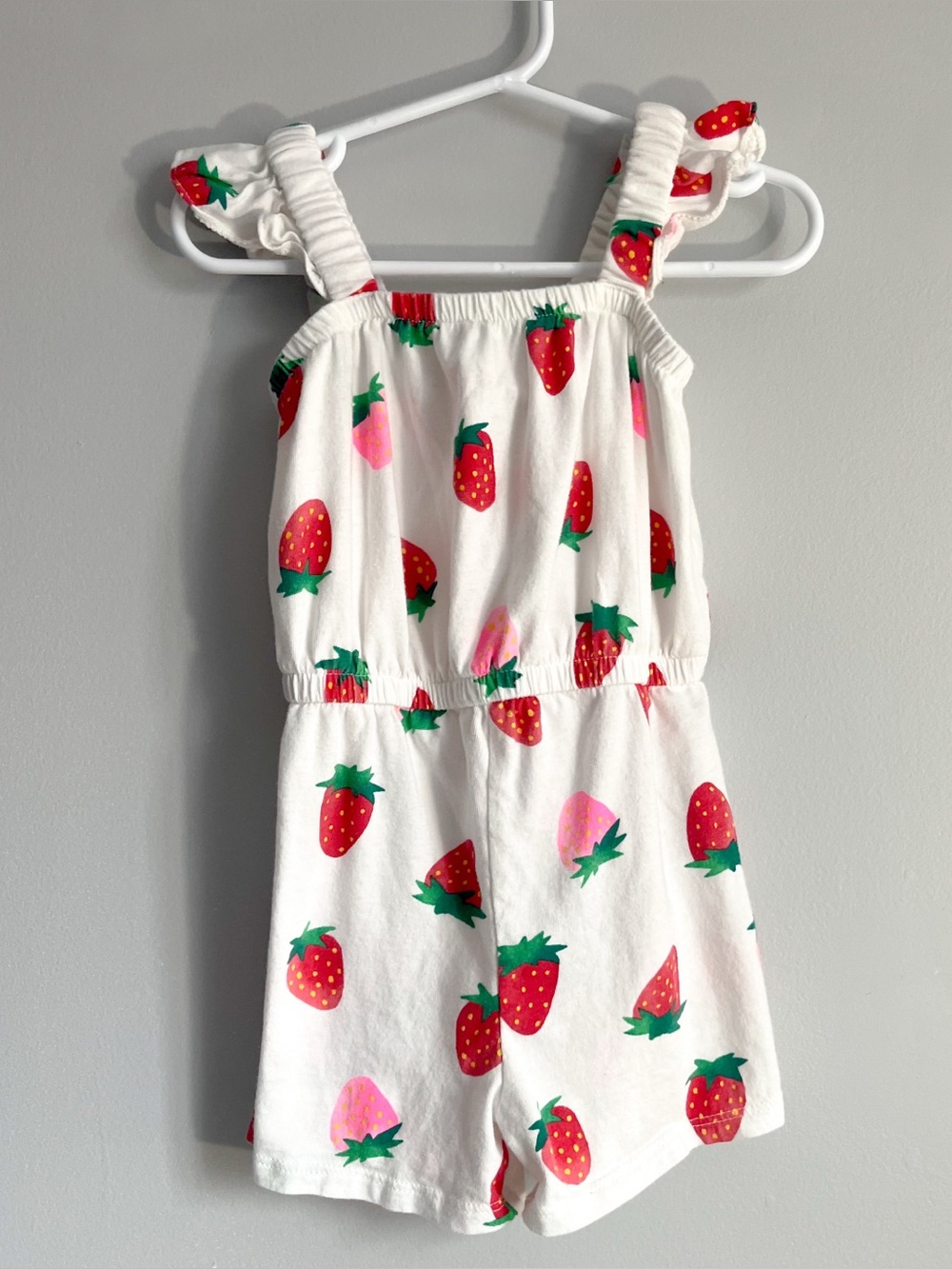 Summer Strawberry 100% cotton Romper - girls 3T - Old Navy